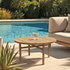 Image de Kally - Table Basse De Jardin Ronde En Bois De Teck Recyclé Naturel D80cm