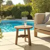 Image de KALLY - Table d'appoint ronde en bois de teck recyclé naturel D47cm