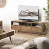 Image de ANDY - Meuble TV scandi bois 3 tiroirs 3 niches ANDY