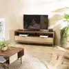 Image de ALIX - Meuble TV en bois de manguier 2 niches 2 tiroirs