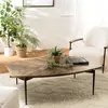 Image de KIARA - Table basse bords concaves 135x75cm en bois recyclé