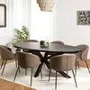 Image de BASILE - Table à manger 220x110cm effet pierre motifs dorés BASILE (2 COLIS)