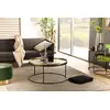 Image de JOHAN - Table basse ronde 88x88cm alu. doré pieds ronds métal noir