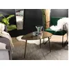 Image de JOHAN - Table basse goutte d'eau aluminium doré JOHAN
