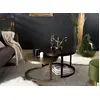 Image de JOHAN - Set de 2 tables gigognes ceinturées rondes aluminium noir doré