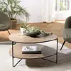 Image de JULIA - Table basse 2 plateaux forme ovoïde bois couleur marron