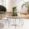 Image de JULIA - Table basse biseautée 80x80cm bois marron