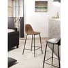 Image de Macabane - Tom - Lot De 2 Tabourets De Bar John Marron Hauteur D'Assise 65cm