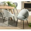 Image de Macabane - Tom - Lot De 2 Chaises Velours Vert Jade Pieds Métal Noir