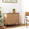 Image de CHARLIE - Commode bois 3 tiroirs style rétro pin marron
