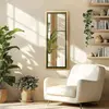Image de HELENA - Miroir rectangulaire esprit verrière bois pin et métal vert