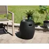Image de HECTOR - Table d'appoint de jardin ronde béton 43x43 cm noir