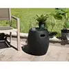 Image de Macabane - Hector - Table D'Appoint De Jardin Ronde Béton 43x43 Cm Noir