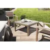 Image de HECTOR - Table basse de jardin béton 83x83 cm pieds en bois Acacia