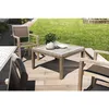 Image de Macabane - Hector - Table Basse De Jardin Carrée Béton 83x83 Cm Pieds En Bois Acacia