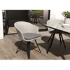Image de Macabane - Vick - Chaise De Jardin En Rotin Synthétique Gris Avec Coussin Gris Pieds Noirs En Métal