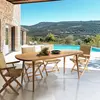 Image de VICK - Table de jardin en bois d'Angélique huilé 200x90cm