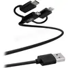 Image de Câble T'nB 3en1 USB - Lightning / Micro-USB / USB-C M/M 1,5m (Noir) #DEFAULT