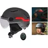 Image de Casque LED avec clignotants et feu stop + télécommande pour trottinette, vélo ou scooter (taille L, 59-61 cm) / UMHELMLED3L