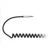 Image de WE Câble Auxiliaire Audio Jack/Jack 3,5mm Mâle Mâle Torsadé 2m - très résistant - Compatible avec les casques Beats, iPhone iPad iPod Casque HiFi Autoradio Smartphone Tablette MP3 - Noir - Neuf