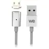 Image de WE Câble Micro USB 2.0 Magnétique 1M, 12th Génération Cable Magnetique Chargement Rapide et Transfert de Données pour Micro USB/USB-C Smartphones - Argent - Neuf