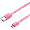Image de WE Câble Micro USB Plat 1m réversible - Connecteur Ultra Résistant - Charge Rapide pour Samsung Huawei Nexus Sony - Rose - Neuf