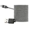 Image de WE Câble USB/Micro USB Nylon Tressé 2m, Micro USB Chargeur Rapide Ultra Résistant - Noir / Blanc - Neuf