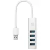Image de Hub 4 ports USB 3.0 2 alimentations possibles PC ou secteur Inclus câble micro USB+chargeur 2A - Neuf