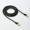 Image de Câble RJ45 droit couleur noir - 2m S/STP Cat 8 avec snagless et connecteurs en or - Neuf
