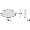 Image de Plaquettes De Frein Trw Zf Kh101 Frittées Tout-terrain Pour Yamaha Tdr 50 (1988-2002), Dt 80 (1985-1997), Dt 125 (1982-2006), Tdr 125 (1993-2002), Xt 350 (1985-1995), Xt 500 (1976-1981), Xt 600 (1987-