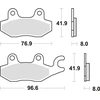 Image de Plaquettes De Frein Trw Zf Kh165 Frittées Tout-terrain Pour Honda Nsr 50 (1993-1996), Cb 125f (2014-2016), Kawasaki Ex 250 (2007-2017), Klf 300 (1989-2007), Suzuki Dr 250 (1982-1987), Dr 800 (1991-199