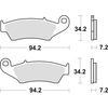 Image de Plaquettes De Frein Trw Zf Kh185 Kh389 Frittées Tout-terrain Pour Honda Xl 125 (2003-2008), Xr 400 (1996-2003), Xlv 650 Transalp (1997-2013), Xrv 750 Africa Twin (1993-2003), Kawasaki Klx 650 (1993-20