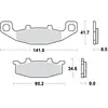 Image de Kit De Plaquettes De Frein, Frein À Disque Trw Mcb569sv Kawasaki