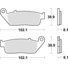 Image de Plaquettes De Frein Trw Zf Kh142 Frittées Pour Bmw C-evolution (à Partir De 2014), C 650 (à Partir De 2011) Et Suzuki Burgman 650 (à Partir De 2004), Avant