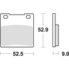 Image de Plaquettes De Frein Trw Zf Kh63 Frittées Pour Kawasaki Zx7r (1996-2002), Zxr 750 (1989-1995), Zrx 1100/1200 (1996-2004) Et Zx12r/zzr 1200 (2000-2006), Arrière