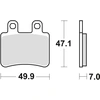 Image de Plaquettes De Frein Trw Zf Kh350 Organiques Pour Yamaha Dt 50 (2002-2008) Et Xt 125 (2005-2012), Avant/arrière