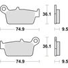 Image de Plaquettes De Frein Trw Zf Kh131 Organiques Pour Honda Crf 230 (2008-2010), Xr 250 (1988-1997), Xr 600 (1991-1999) Et Yamaha Wr 125 (1998-2007), Arrière.