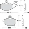 Image de Kit De Plaquettes De Frein, Frein À Disque Trw Mcb662 Kawasaki