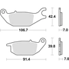Image de Plaquettes De Frein Trw Zf Kh343 Organiques Pour Honda Cbr 125 (2004-2010), Xl 125 V Varadero (2001-2013) Et Yamaha Yzf 150 (2014-), Arrière