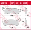Image de Plaquettes De Frein Trw Zf Kh388 Frittées Pour Honda Cbf 500 (2004-2008), Cbf 600 (2004-2015), Nt 700 V (2006-2013), Xl 700 V (2008-2013), Xl 1000 V (2004-2013) Et Suzuki Burgman 125 (2007-2013), Avan