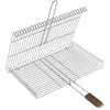 Image de Grille De Barbecue En Acier Chromé 40x30cm   Résistante Aux Hautes Températures   Manche Soft-touch   Côtés Rabattus Pour Éviter Les Chutes   Garden Max