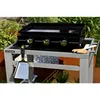 Image de Plancha À Gaz 3 Brûleurs 6 Kw   Plaque En Acier Émaillé   Bac Récupérateur De Graisse   Surface De Cuisson L 59 × L 34 Cm
