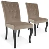 Image de Lot De 2 Chaises Beata Velours Taupe