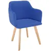 Image de MENZZO Chaise style scandinave Candy Tissu Bleu