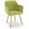 Image de MENZZO Chaise style scandinave Candy Tissu Vert Pistache