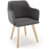 Image de MENZZO Chaise style scandinave Candy Tissu Gris Foncé
