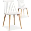 Image de MENZZO Lot de 2 chaises scandinaves Trouville Blanc