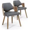 Image de MENZZO Lot de 2 chaises scandinaves Dima Vintage Gris