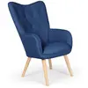 Image de MENZZO Fauteuil scandinave Klarys Tissu Bleu