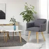 Image de Chaise / Fauteuil Scandinave Gybson Tissu Gris Clair